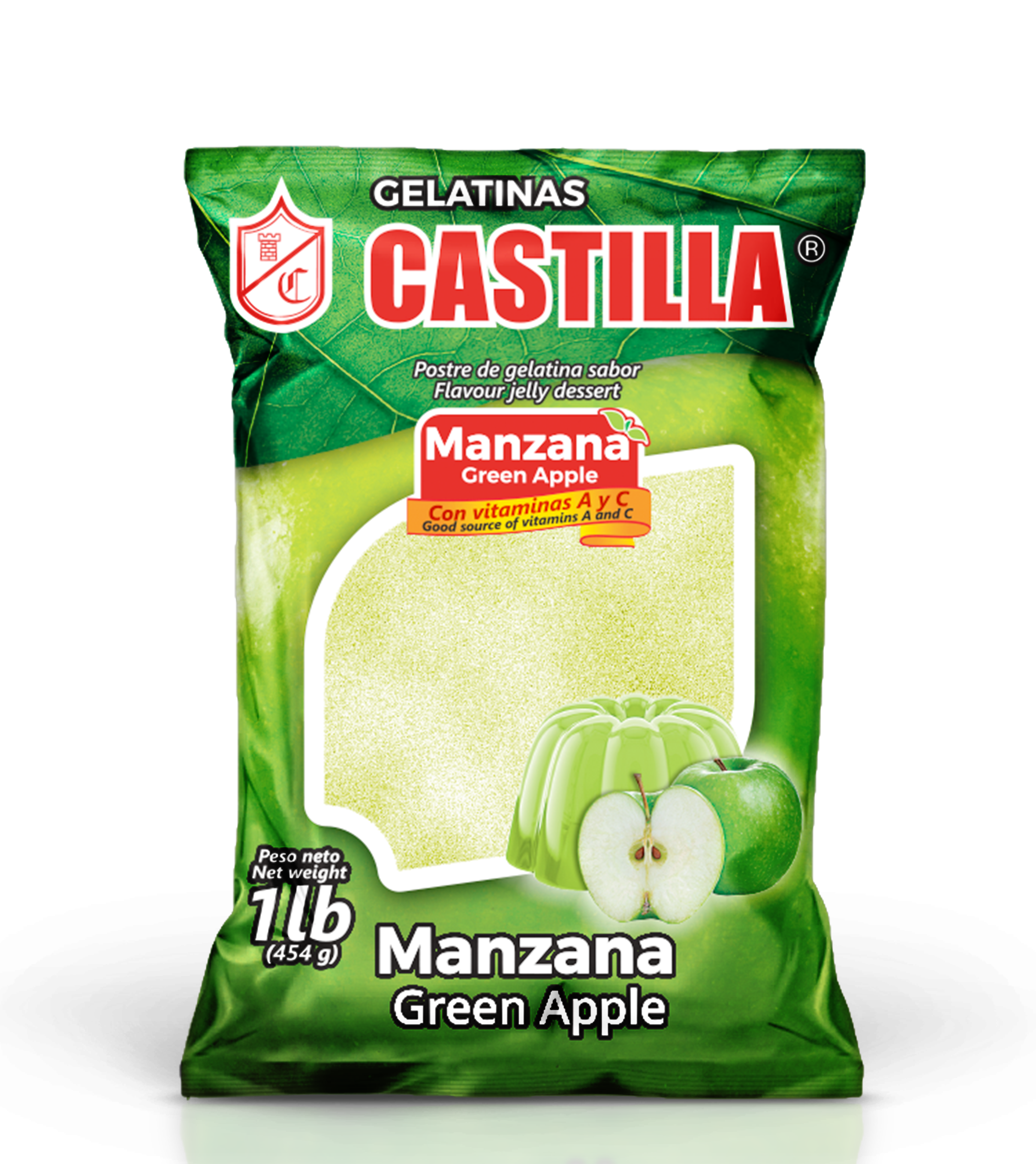 Gelatina castilla sabor Manzana 450g